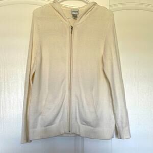 Chico’s Hooded Knit Sweater Sz 1